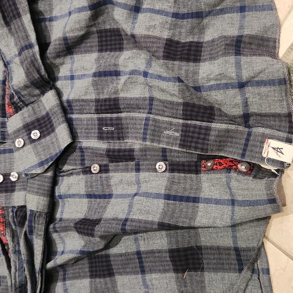 Altamont Casual Blue and Black Checkered Shirt - Picture 3 of 5